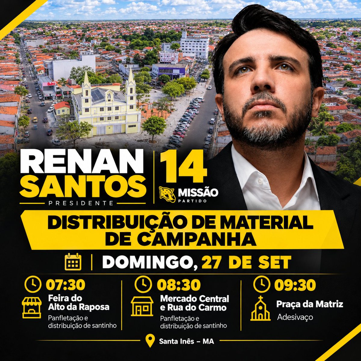 lucasbezerraMa's tweet photo. Amanhã, a nossa campanha aqui na minha cidade!

Quem for de Santa Inês do Maranhão, se manifeste https://t.co/SYCBzsRKGD
