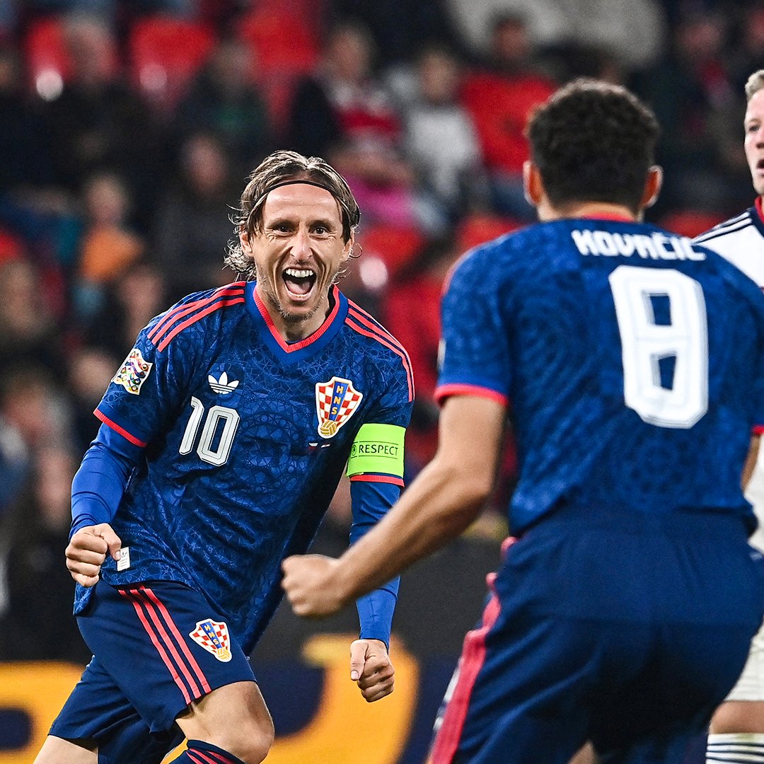 brfootball's tweet photo. 41-year-old Luka Modrić still scoring stunners on the international stage 🪄🇭🇷 https://t.co/z2t4YS2QAt