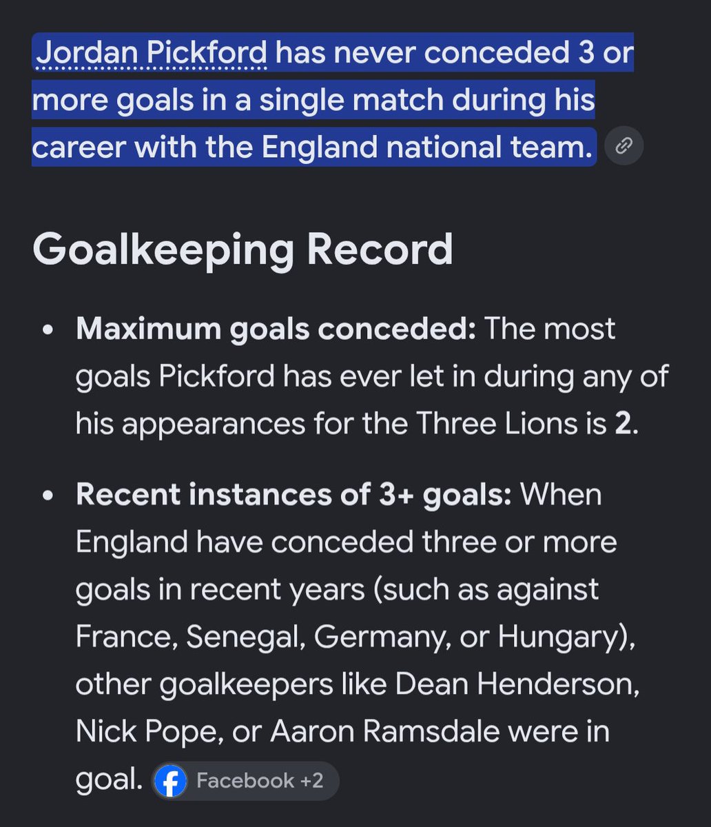 TacticalValueUK's tweet photo. Drop Pickford for England and this is what happens...

91 caps, played against France, Spain, Germany, Argentina, Netherlands, Italy, Belgium etc and never conceded more than 2 in a game... Unlike everyone else who tries to take his shirt https://t.co/NQgJhzXeTt
