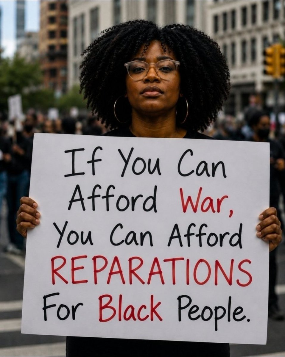 Jolie_Miller09's tweet photo. If America can afford wars, why does that automatically mean race-based payments?

Who decides who qualifies?
Who pays the bill?
And when does individual effort stop mattering? https://t.co/QSyNSTz7KY