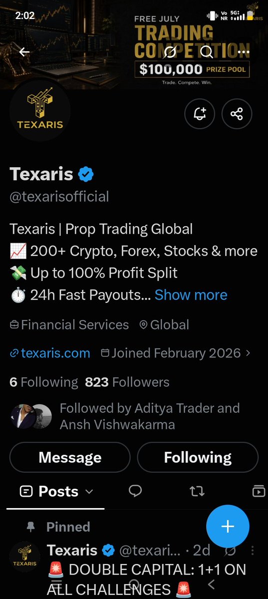 AxelKingtrader's tweet photo. @AdityafxTrader @texarisofficial All task done boss hope I win ✅ 
@Marwan_fx01 @f @Isabelloisa1 https://t.co/ERTOZcnF8N