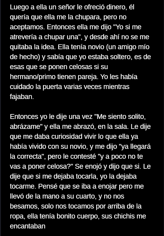 RelatosLATAM's tweet photo. Se besaba y se manoseaba con su prima hasta que hicieron un oral! 

Relato anónimo
#incesto #incestoprima #prima #relatoshot #confesiones https://t.co/1NEVCJg8WV