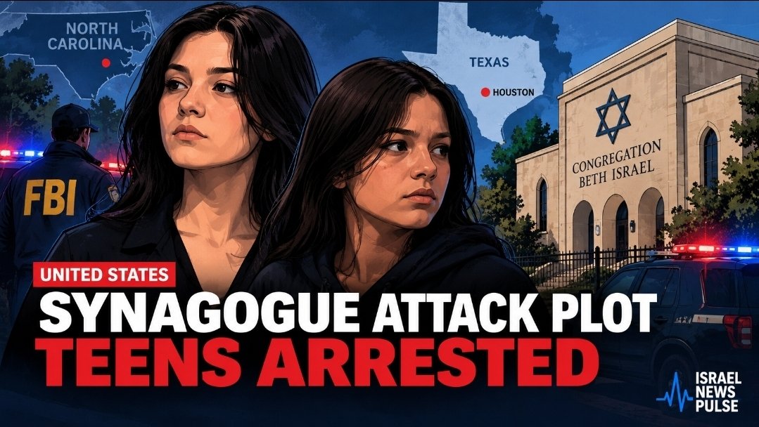 israelnewspulse's tweet photo. United States: A suspected mass casualty attack against a Houston synagogue has led to arrests in two states.

Authorities say 18 year old Angelina Han Hicks of North Carolina and a 16 year old girl in Houston were charged in connection with an alleged plot targeting Congregation Beth Israel.

Investigators say the plan involved driving a vehicle into worshippers in an attempt to kill as many Jews as possible.

Hicks was held on a $10 million bond, while the Houston teenager was charged with conspiracy to commit capital murder.