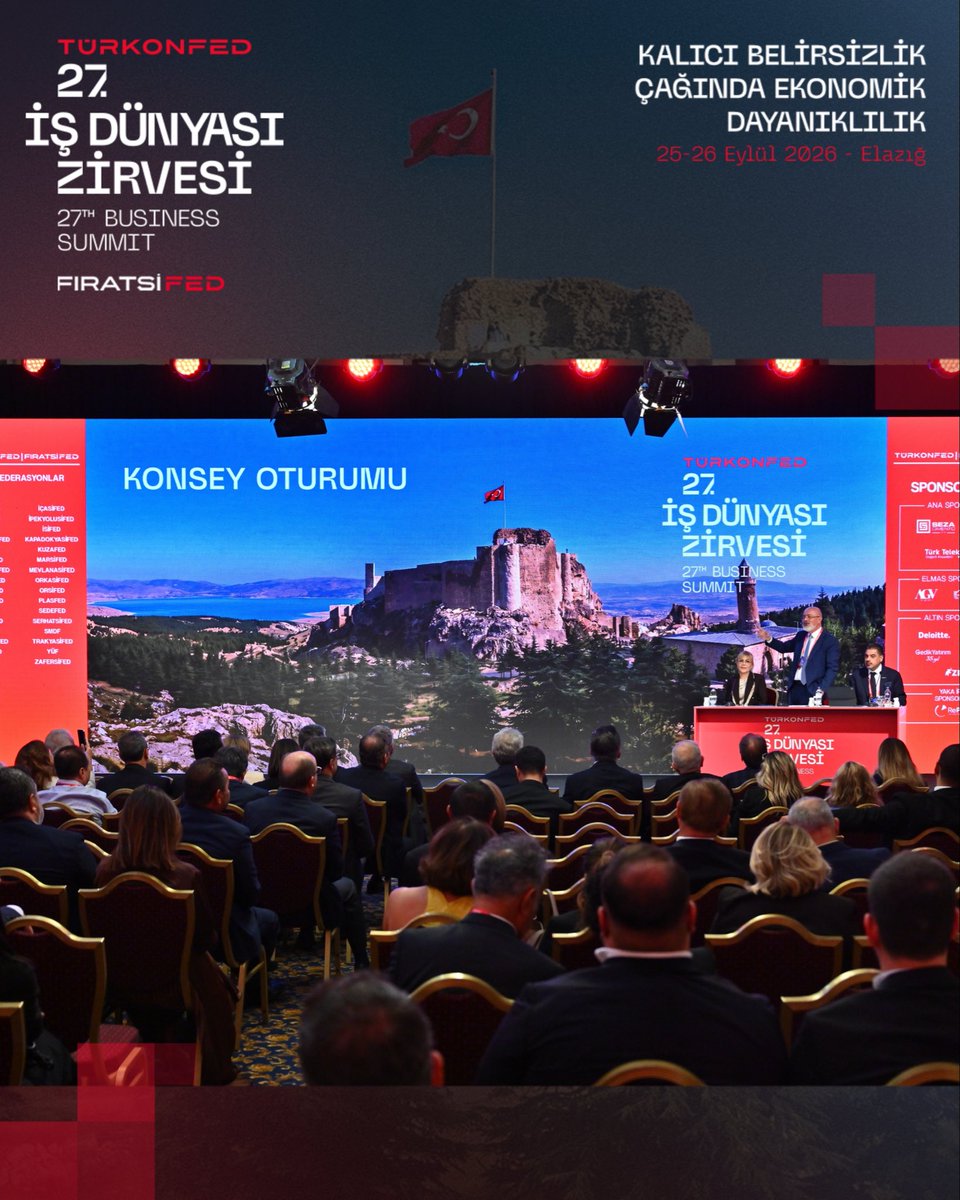 turkonfed's tweet photo. 27. İş Dünyası Zirvesi kapsamında gerçekleştirilen Konsey Oturumu’nda, TÜRKONFED Yüksek Danışma Kurulu Başkanı Sefa Targıt, TÜRKONFED Yönetim Kurulu Başkanı Süleyman Sönmez ve TÜRKONFED Yönetim Kurulu Başkan Yardımcısı ve FIRATSİFED Yönetim Kurulu Başkanı Prof. Dr. Yasemin Açık’ın yürütücülüğünde; TÜRKONFED ailesinin yeni yapılanmasıyla bölgelerin gündemindeki gelişmeler ele alındı, federasyon ile dernek başkanlarımızın görüş, öneri ve beklentileri dinlendi.

TÜRKONFED’in farklı bölgelerinden ve sektörlerinden gelen değerlendirmeler, ortak gündemimizin şekillenmesine katkı sundu.