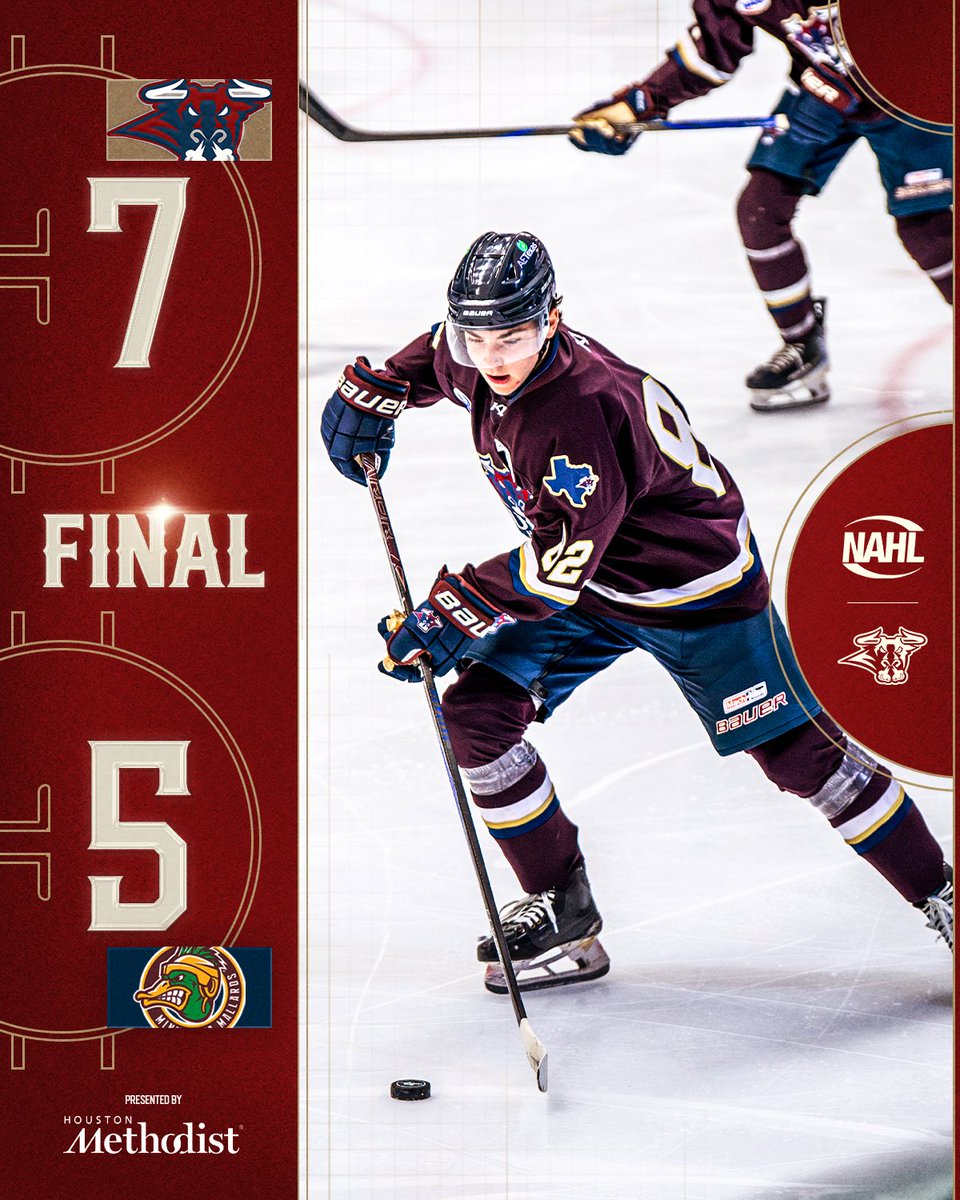 HoustonBulls's tweet photo. Final: Bulls win 7-5
Puts us on track for a great home opener!

#HTownHockey | #NAHL | #JoinTheHerd #HTownHockey | #NAHL | #JoinTheHerd #HTownHockey | #NAHL | #JoinTheHerd https://t.co/6XVRG6o9IJ