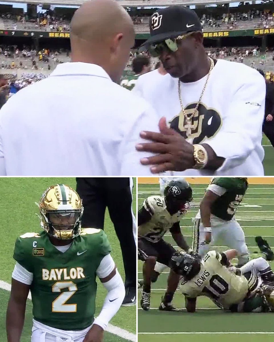BleacherReport's tweet photo. Colorado QB Julian Lewis was benched as the Buffs fall to 2-2 after losing to Baylor 23-13 😳

⭐️ DJ Lagway: 19/39, 221 YDS, 2 TD, 1 INT https://t.co/53w1dXaKGC