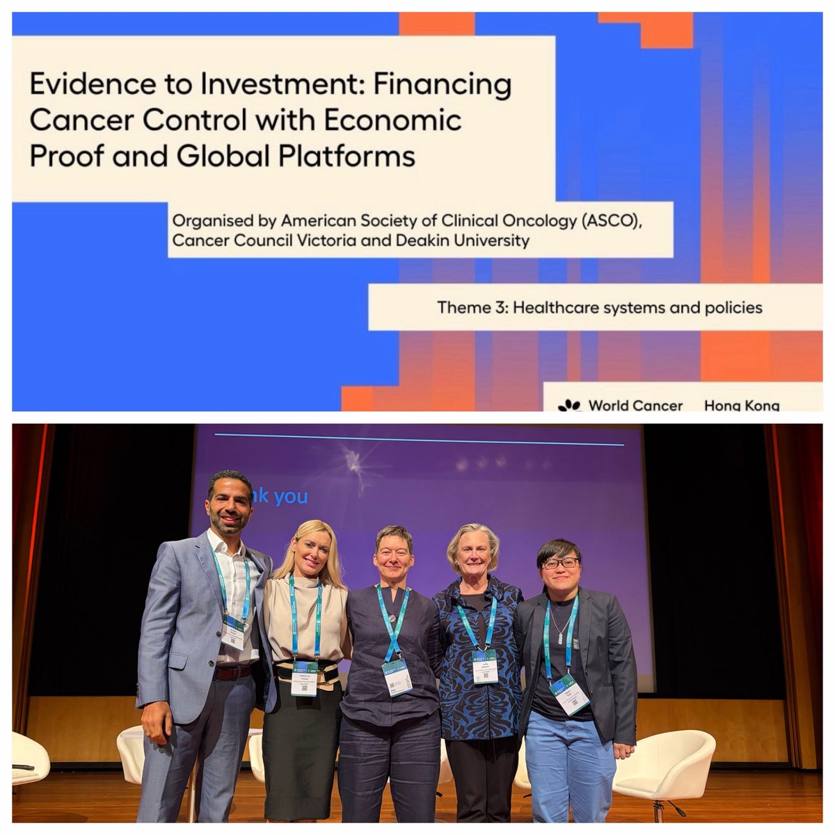 jrgralow's tweet photo. Proud to chair #worldcancercongress2026 session on cancer financing with @DrCatharineY @nikki_mccaffrey Ngan Tan Andre Ilbawi @asco @WHO @uicc @Deakin @CancerVic https://t.co/sqmJFkShBE