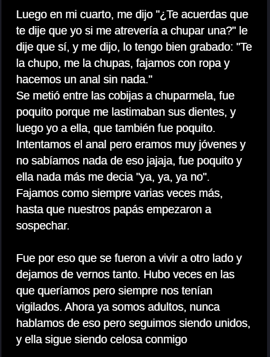 RelatosLATAM's tweet photo. Se besaba y se manoseaba con su prima hasta que hicieron un oral! 

Relato anónimo
#incesto #incestoprima #prima #relatoshot #confesiones https://t.co/1NEVCJg8WV