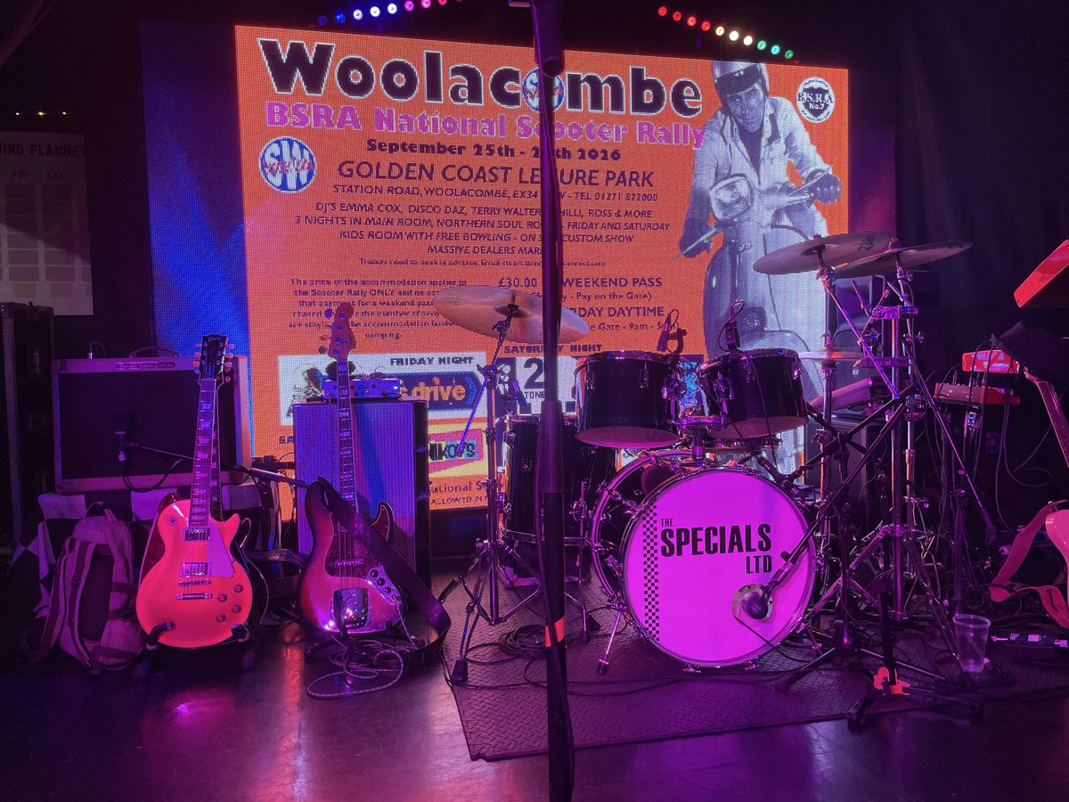 LtdSpecials's tweet photo. We’ll be onstage at Woolacombe National Scooter Rally in just under an hour! 😎

#TheSpecialsLTD #Ska #TributeBand #2Tone #TheSpecials #Woolacombe #ScooterRally https://t.co/iNUylvig9Z