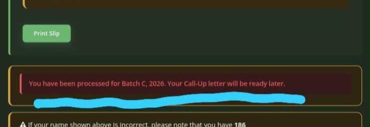 Orente294's tweet photo. @nysc247updatez Good evening 
Please is it true that some people who saw call up number might fall into batch C stream ii? https://t.co/9rzzQRAjpo