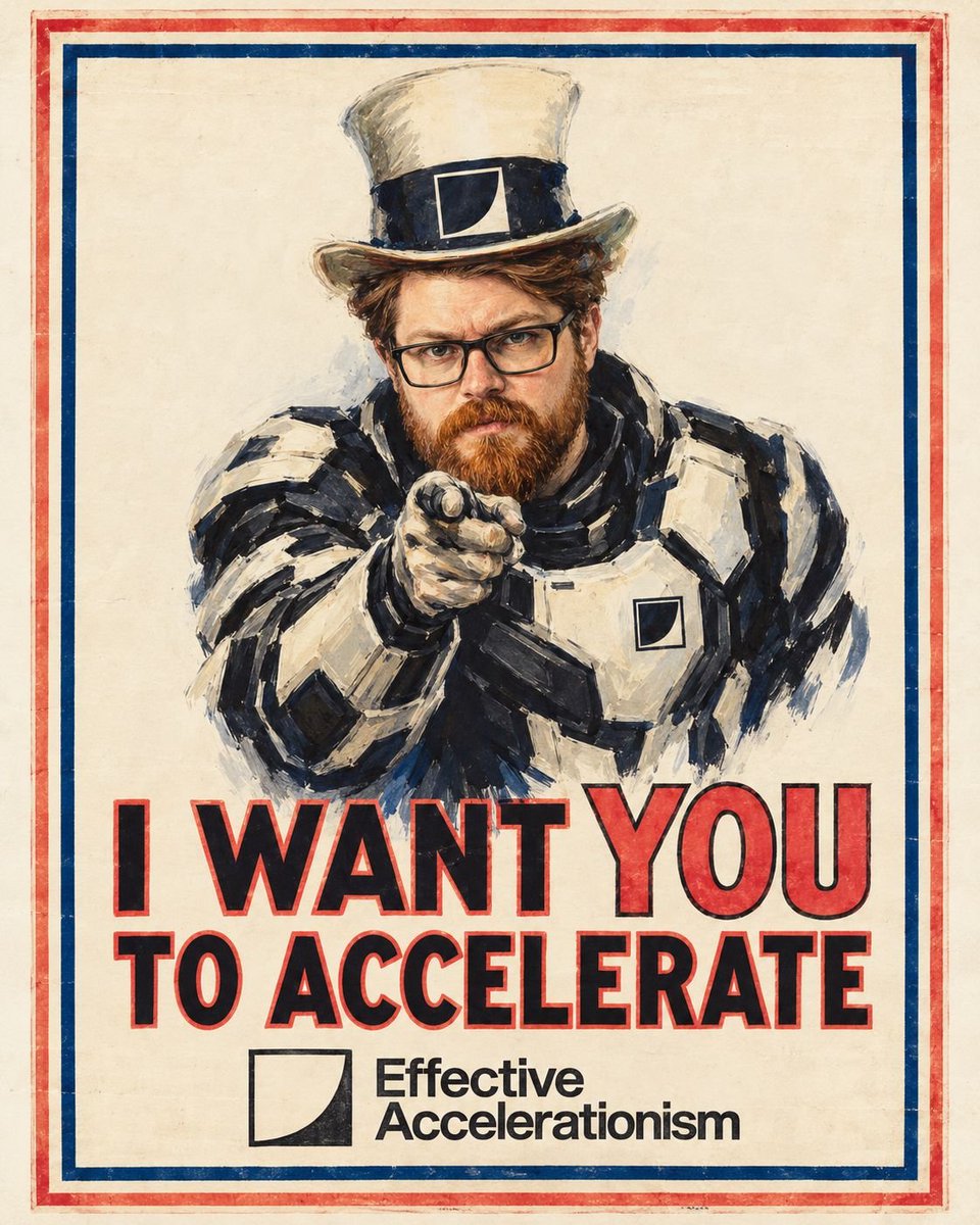 beffjezos's tweet photo. The e/acc message is very simple really

Accelerate or die. https://t.co/HTJUGJPaik
