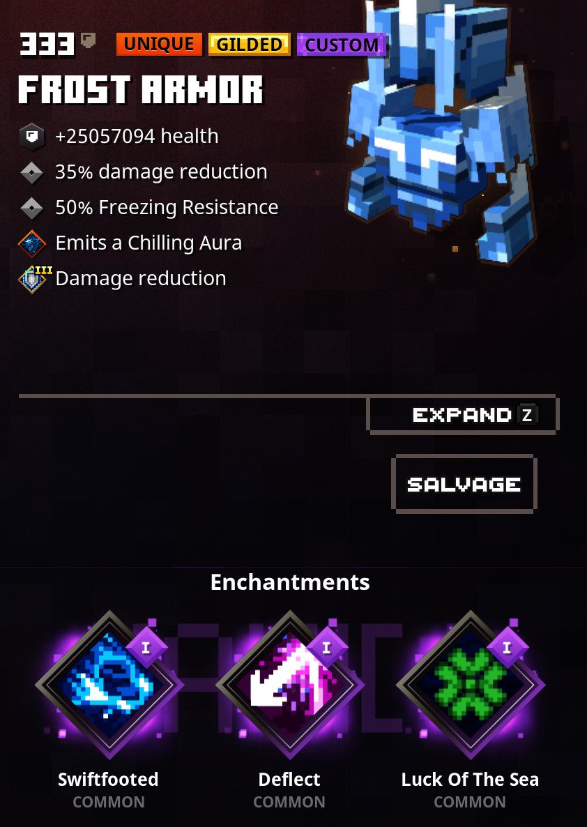 Flufipuka's tweet photo. I got a decent one, had to change one enchantment though https://t.co/cbajwi7GXM