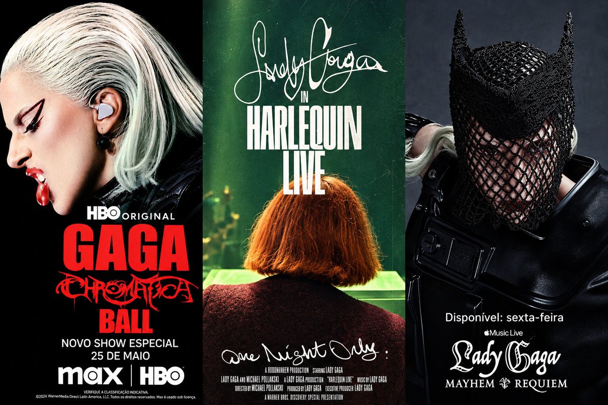 dopefabx's tweet photo. chocante as três obras-primas do audiovisual que a gaga entregou pra gente em dois anos. sinto que a maior e mais brutal de todas vem aí com o filme da mayhem ball... https://t.co/ucHuCAQRbi