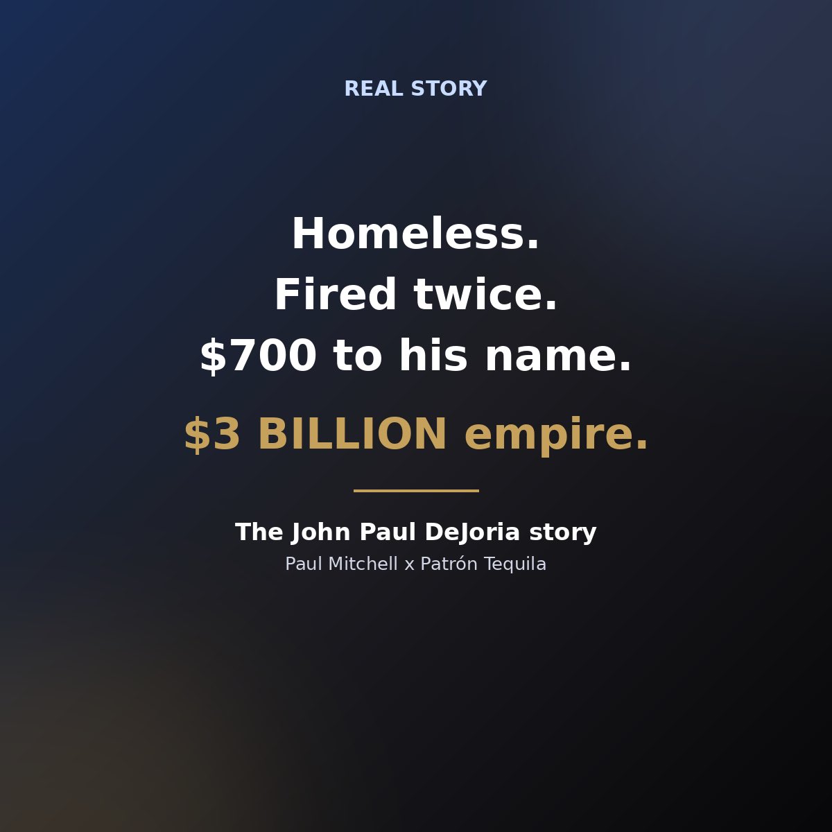 solCher0's tweet photo. 🚨 He was homeless. Living in a broken-down Rolls-Royce that barely started. Fired twice. $700 to his name.
Today his companies generate over $1 billion a year — and he's worth $3+ billion.
This is the John Paul DeJoria story, and it proves your current situation was never the ceiling you think it is.
Growing up in Los Angeles, his parents split when he was 2. To afford college, he spent two years in the Navy since his family had no money for tuition. After that came years of odd jobs — paperboy, janitor, encyclopedia salesman, insurance salesman, gas station attendant. Twice in his life, he had no home at all — living out of that old Rolls-Royce that could barely run.
He got fired from two hair-care jobs. Once for "not fitting in." Once for making more money than his own boss.
In 1980, while homeless and living in his car, he and his hairdresser friend Paul Mitchell scraped together $700 and started selling their own shampoo door to door. Nobody had ever heard of either of them. They couldn't find a single investor — so he kept living in his car even after launching the company. He was only saved when an actress friend noticed he was sleeping in his car and let him stay at her place rent-free for two months just to get back on his feet.
Today, John Paul Mitchell Systems sells in 150,000+ salons across 87 countries, generating close to $1 billion a year. His second company, Patrón Tequila, became the largest tequila brand in the world.
His net worth today: $3+ billion.
💡 There's no secret formula here. Just the willingness to keep going after rejection, after job loss, after literal homelessness — because he believed in the product more than he believed in his circumstances.
Your current situation was never the ceiling.