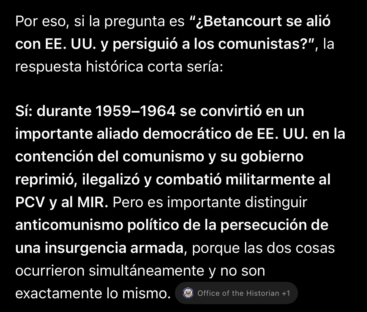 Hirezvi2's tweet photo. @SukunaRyom79469 @endsequera Claro, por eso fue el presidente que persiguió más al comunismo en nuestra historia. Muy ignorante tu comentario https://t.co/xkgBQteqvv