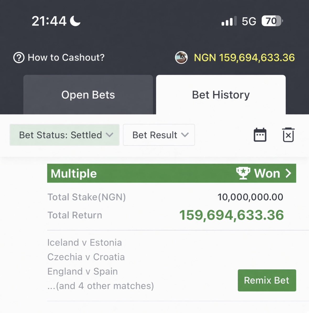 Jaypunt01__'s tweet photo. God did🙏🏾

159 meter won🎉
Drop your winning tickets🔥 https://t.co/Xgu4EZv8MS