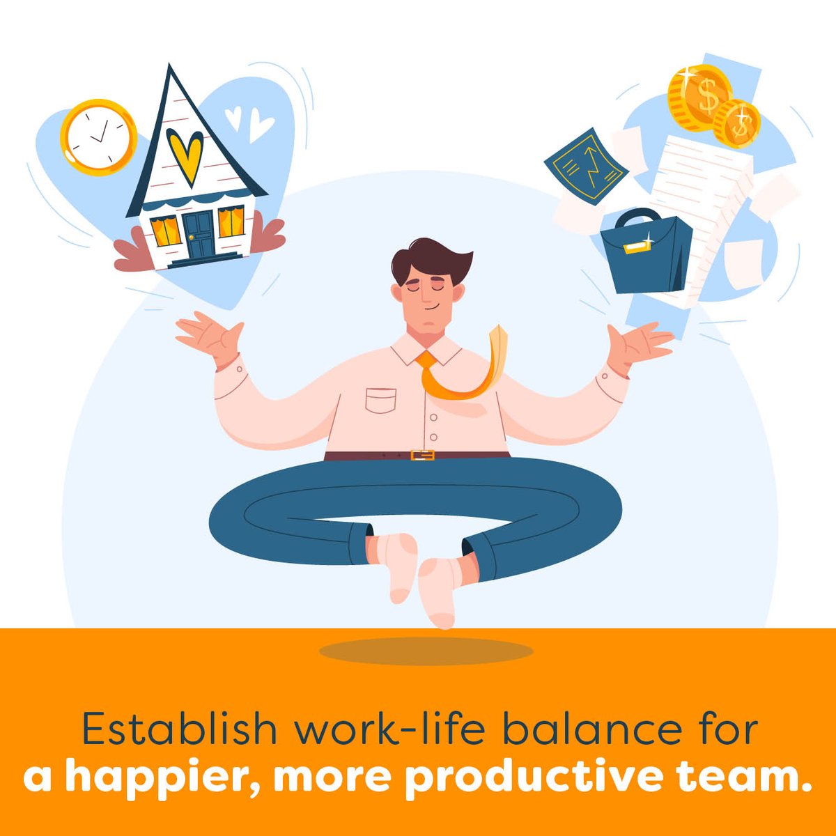 williamclarkhmx's tweet photo. Good employees aren’t defined by long hours. Build work-life balance into your business by reducing unnecessary work, offering flexible schedules, and encouraging paid time off. You’ll gain a healthier, more engaged, productive team—and retain top https://t.co/e4ESpzpM8y
