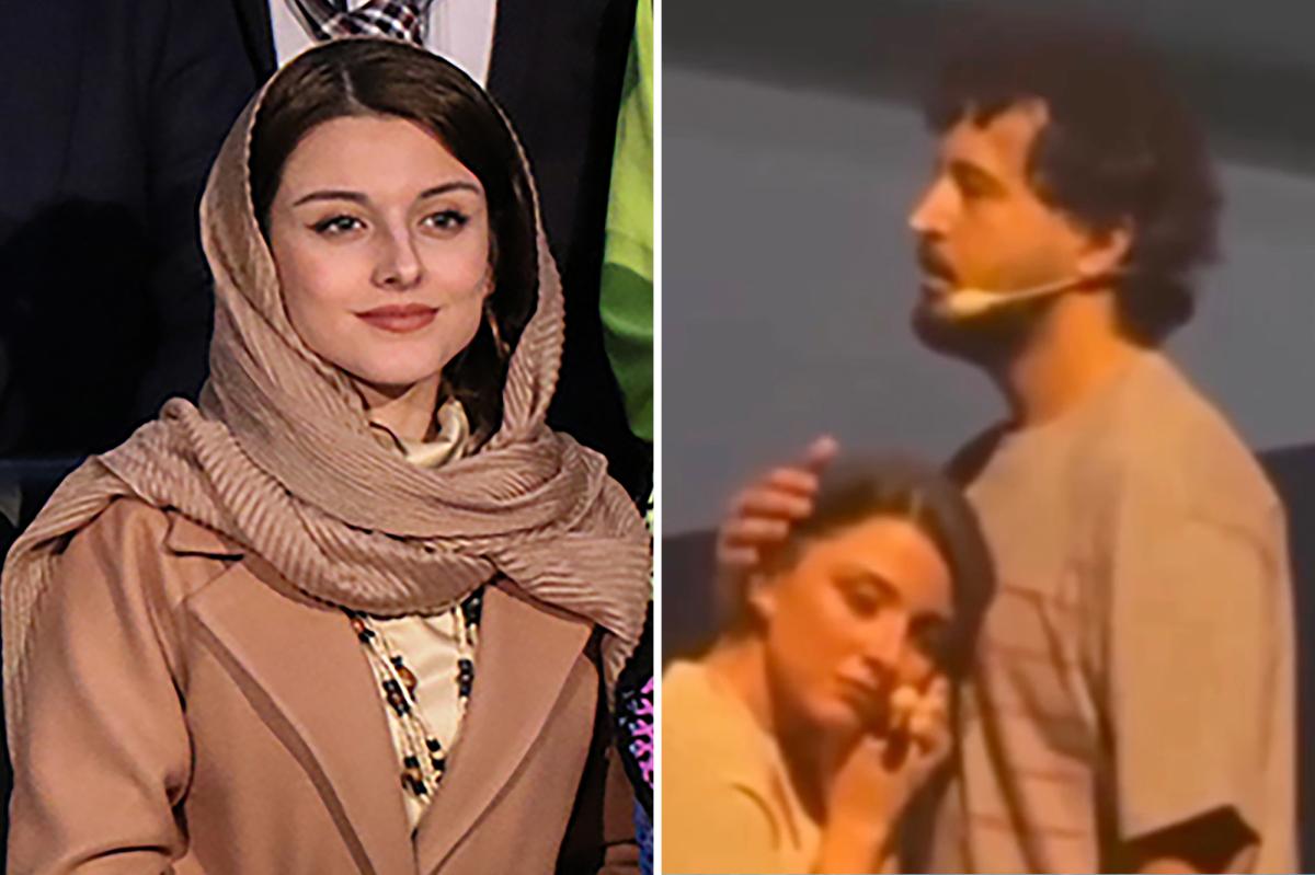 nypost's tweet photo. Iran opens criminal probe against theater company for onstage embrace https://t.co/KxwfTxMAiT https://t.co/2F6kbbGRJM