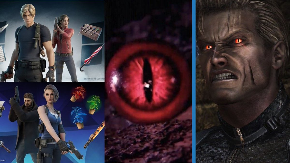 iamdocky's tweet photo. Resident Evil is back after 3 years.. 

maybe that eye in the Fortnitemares teaser is Albert Wesker's #Fortnite https://t.co/k6KbPTxnxa