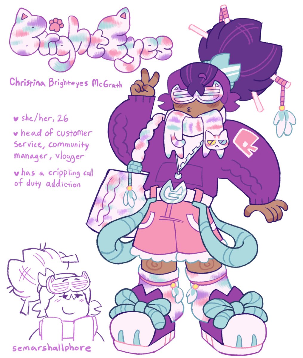 SEMARSHALLPHORE's tweet photo. Brighteyes design for the little universe I've created. Fun fun fun. #Brighteyes #PanicAtTheHeadquarters https://t.co/QJIfzzHu8C