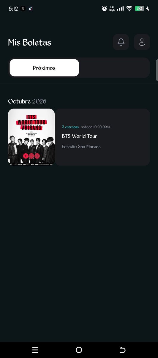 yeonjieng's tweet photo. Vendo entradas para BTS WORLD TOUR ‘ARIRANG’ en Lima 🇵🇪

10 de octubre de 2026 — Estadio San Marcos

Somos ARMY, pero por motivos personales no podremos asistir. Por eso estamos dejando nuestras entradas disponibles para otras ARMYs

DM si te interesan

#BTSinLima #BTS_ARIRANG https://t.co/wHVX4GMGyp