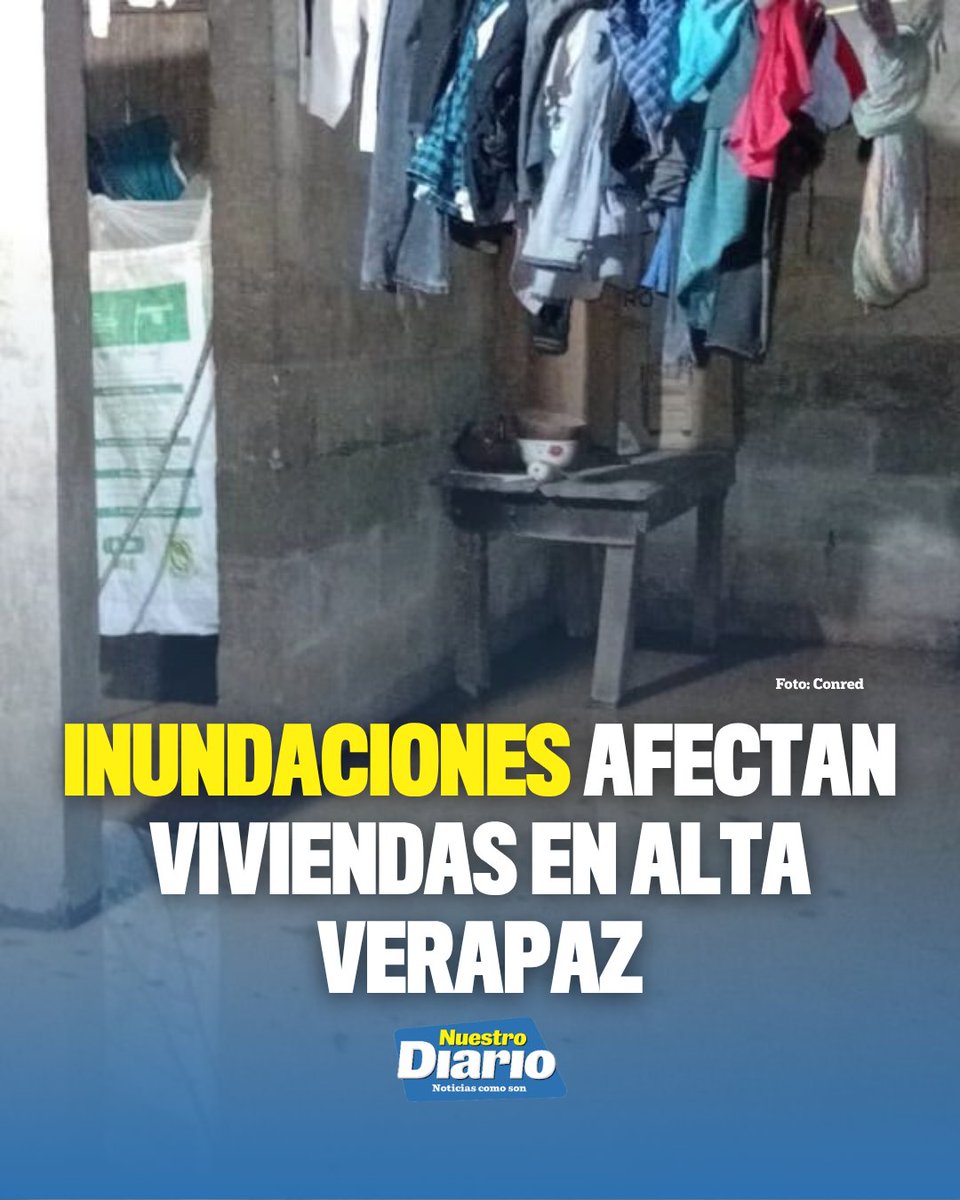 🚨🇬🇹🌊 INUNDACIONES AFECTAN VIVIENDAS EN ALTA VERAPAZ 🛑🏠🌧️ La Conred informó que viviendas han sido afectadas por inundaciones en la aldea Seguachil, Ch…