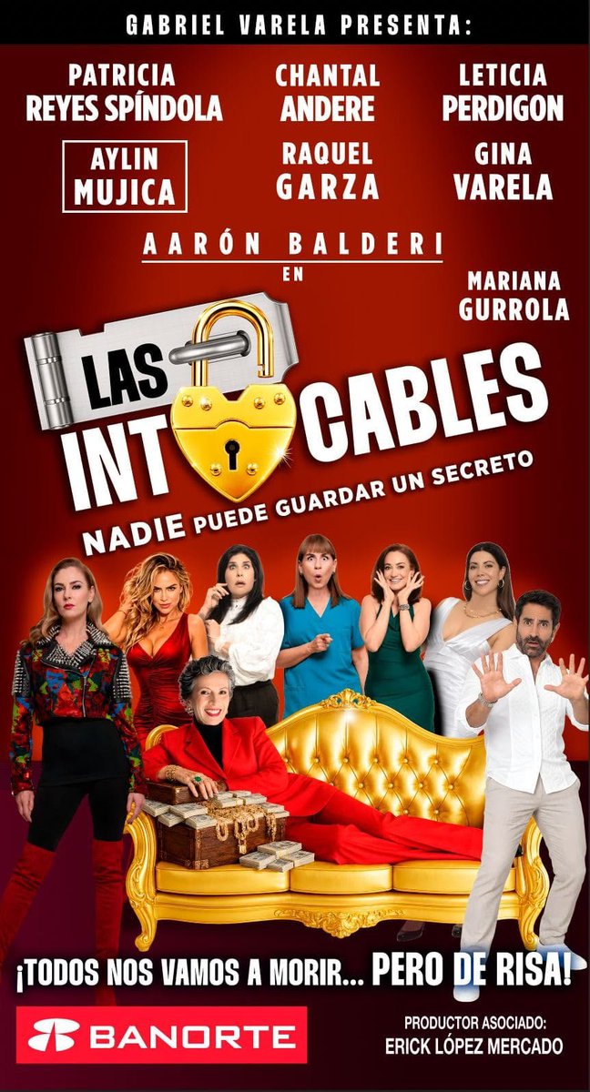 jimenez_fco015's tweet photo. @reyesspindola @Chantalandere @Aylin_Mujica @LetyPerdigon ... emprenden gira nacional con la comedia teatral: #lasintocables bajo la producción de @varelateatro
#EntreLasEstrellas
#PatriciaReyesSpíndola #ChantalAndere #AylínMujica
cc: @vickylopeztv https://t.co/SlazSisUa1