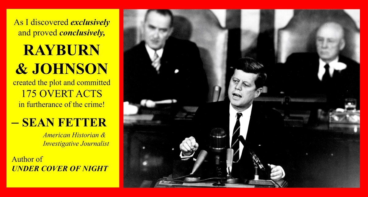 seanfetterjfk's tweet photo. The two most powerful
Democrats in the country
plotted to blackmail &amp; kill
the next Democratic
president in order to make
a TEXAN president.

And they succeeded.

#JFK #Kennedy
#Truth #Reality #USA
#LBJ #Rayburn #Texas
#JFKassassination
#Evidence #Law
#JFKRecords
#History https://t.co/YRqWycFgam