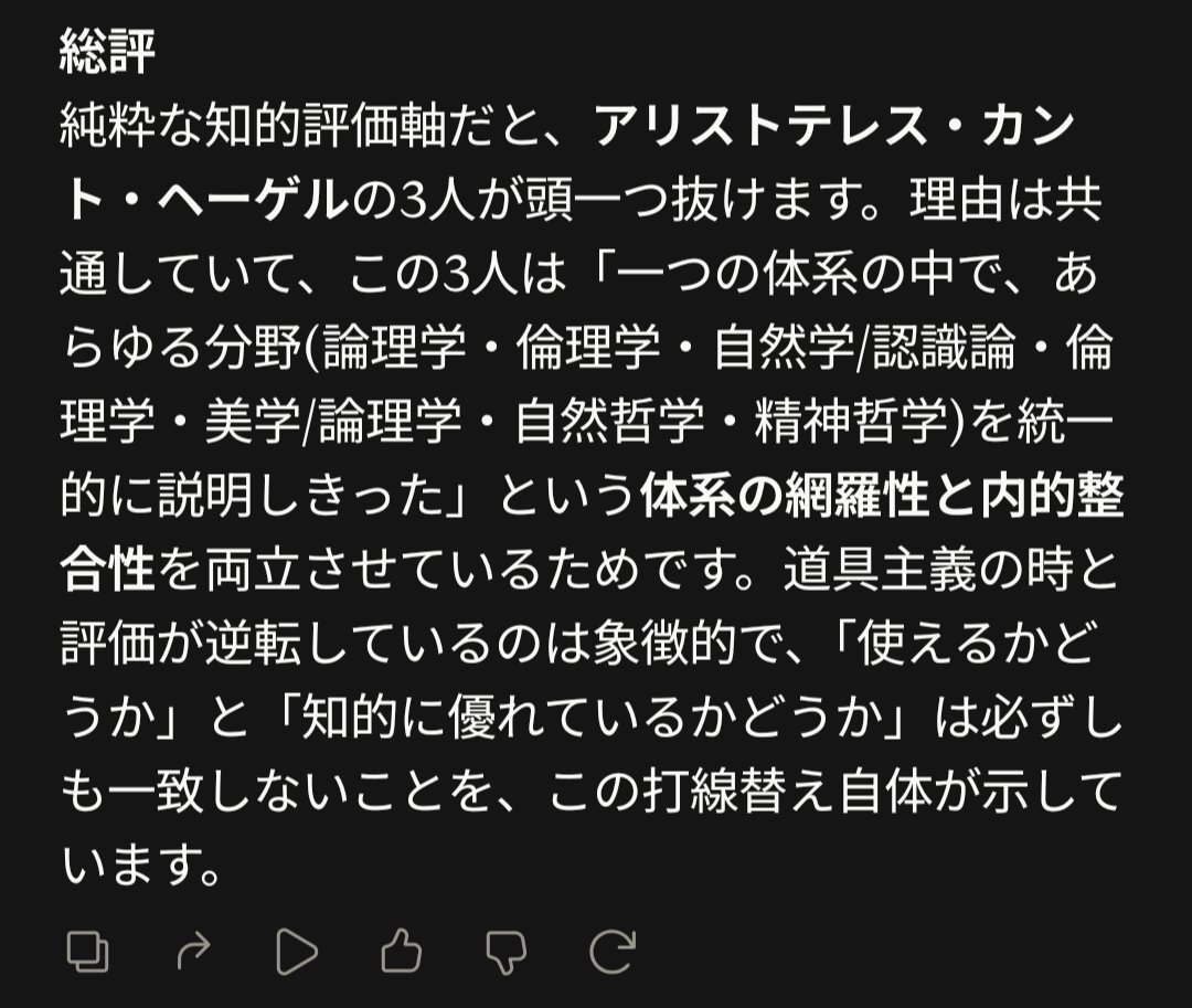 TheSmallPrint6's tweet photo. 私のClaudeが考える、
頭がいいと思う哲学者打線 https://t.co/6MzbSVJWPP