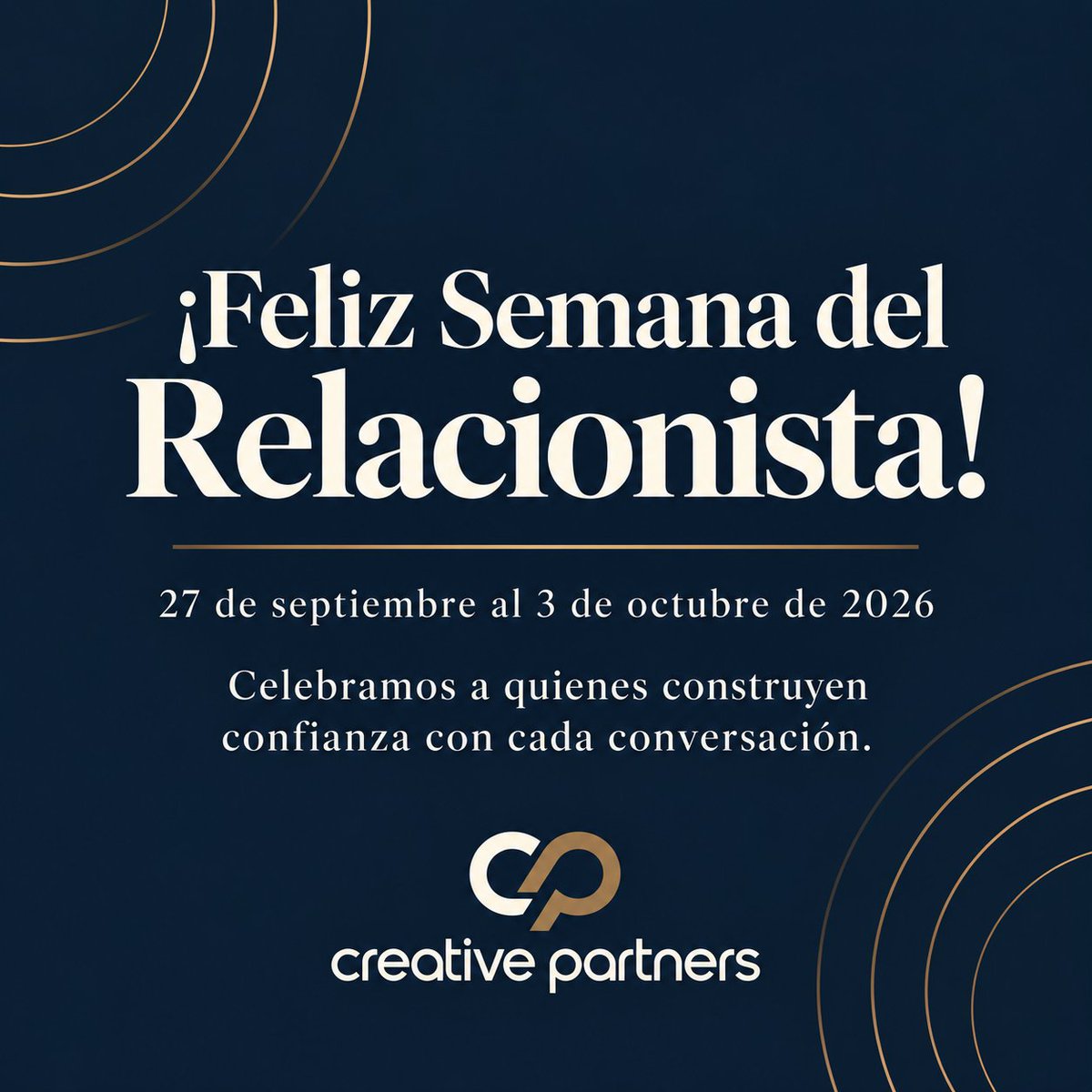 creativeprcorp's tweet photo. Del 27 de septiembre al 3 de octubre celebramos a quienes escuchan, conectan personas y ayudan a construir confianza.

¡Feliz Semana del Relacionista a nuestros colegas! ¿Qué es lo que más valoras de esta profesión?

#SemanaDelRelacionista https://t.co/GeWuJ6vBFz