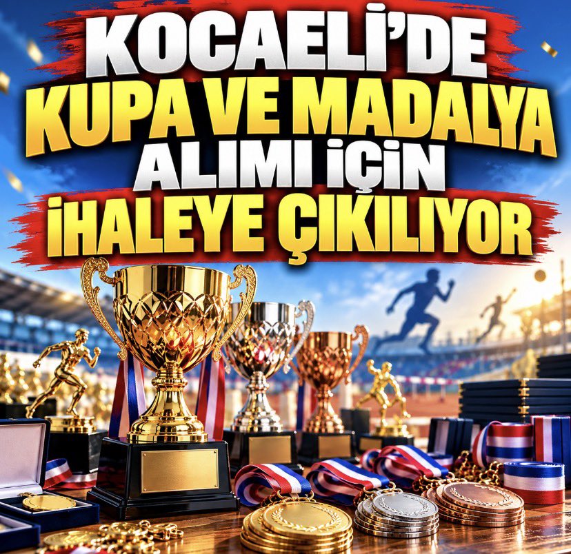 41havadis's tweet photo. Kocaeli’de kupa ve madalya alımı için ihaleye çıkılıyor https://t.co/PGwlCu5VsH @41havadis 

#kocaeli #ihale #ekonomi #madalya #ihaleduyuru https://t.co/PhOhLOyZhr