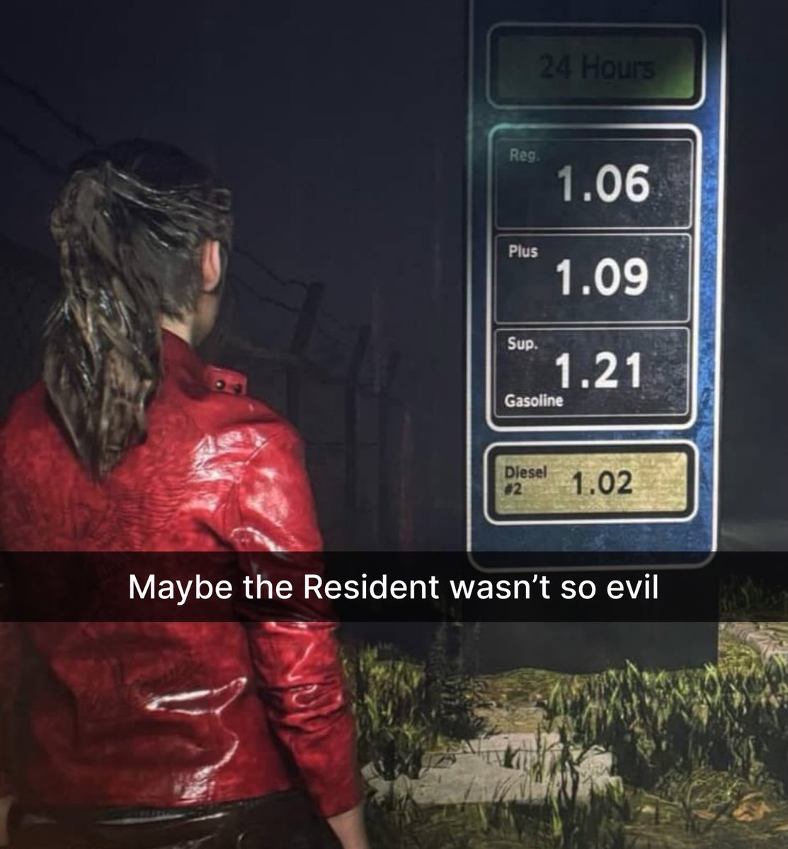 Emma_Wine212's tweet photo. Gas at one dollar a gallon suddenly the zombie apocalypse does not look so bad 😂⛽️ https://t.co/aZjW7x6Ryk