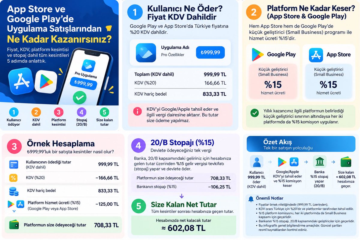 fatihiosdev's tweet photo. 999,99 TL’lik uygulama satışından geliştiriciye ne kadar kalıyor? 👀

Bu ekran görüntüsü kendi uygulamamın gerçek Google Play satışından.

Kullanıcı: 999,99 TL ödedi
Google Play’in gösterdiği tahmini net gelir: 708,33 TL

Peki olay burada bitiyor mu? Hayır. https://t.co/FtWYVpwHnc