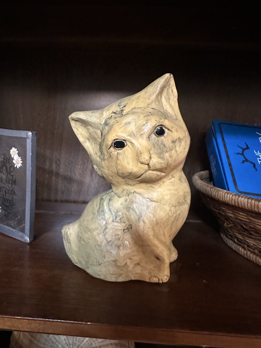 posabule's tweet photo. thrifted the best creepy cats today 🐈 https://t.co/poZIjQcplJ