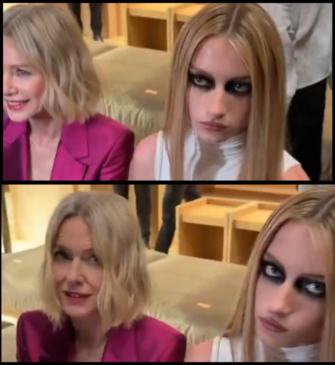 IfindRetards's tweet photo. Disgusting retard Naomi Watts with her son. Only one looks happy. 

Btw, the panda eye make up. Fashion or you know what https://t.co/k4gWvAxPPi
