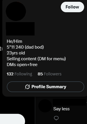 Arlenex20's tweet photo. ive finally made it on twitter, had my first creepy chaser reply 🥹 https://t.co/mU2XycbZUd