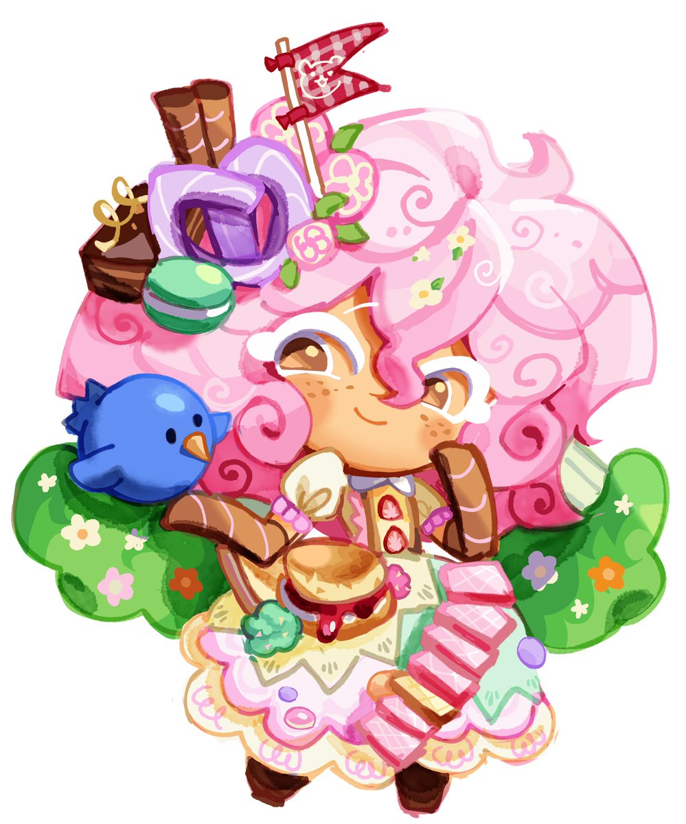 Ev_3_6's tweet photo. Tried to make a cookie design of the grand dessert tower but gave up https://t.co/B2V76mtabv