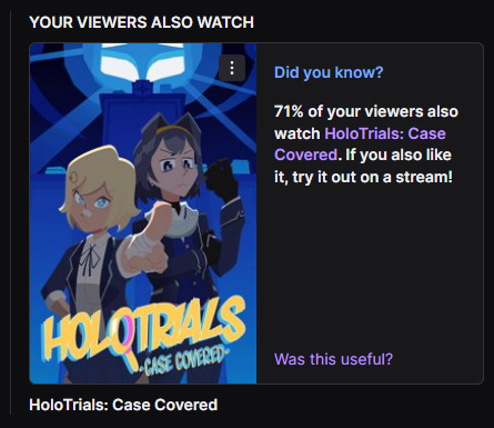 Austhorne's tweet photo. Thank you Twitch, truly I never could have fathomed that my viewers enjoyed Holotrials or that I should try streaming it. Totally not like I 100%ed the game across 7 different streams already nope. #holotrials https://t.co/FwSlIWX3uX