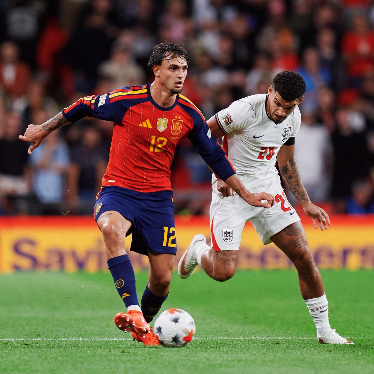 Atleti's tweet photo. 🇪🇸 ¡Decisivo Álex Baena en la remontada de la @SeFutbol en Wembley (2-3)!

Nuestro centrocampista entró al campo en el 55' y marcó un gol y dio una asistencia para voltear un 2-1 adverso.

Además, Marc Pubill fue titular y jugó el encuentro completo.

¡Gran trabajo, chicos! 💪 https://t.co/jaktN1qEAD
