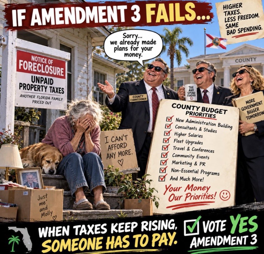 JInfo877's tweet photo. ****** VOTE YES !! *****

They  want to Guilt you in believing you the home owner are putting “affordable housing” AND critical services at risk (wanting relief) while they steal the home you worked so hard for from you for pennies on the dollar..  

(like an inflated budget to give massages to employees @JTAFLA )

Here is how your @CityofJax government operates:
—
@MayorDeegan get an administration salary is $240k/+yr… Yet the FL governor makes $141k/yr. (@GovRonDeSantis)

Why does the does the mayor make 1.5 times the salary of the governor??

look at the average salary of Jacksonville government employees…

End Property taxes. Vote yes on Amendment 

*****  END PROPERTY TAXES NOW ****i
here’s how they steal your home

Your house went up 100% in five years. You didn't touch it. You didn't add a room. You didn't upgrade a thing. The appraisal district just decided your property doubled in value.

Combine that with skyrocketing insurance premiums while your home is mortgaged and these fees are held in escrow and your payment increases..

many families simply can’t not afford the mortgage that they have..

That's pure fraud. They inflate the value numbers, then extract property taxes from you based on a value they manufactured out of thin air.

That inflated assessment gets bundled into and leveraged into billions in derivatives. The whole chain rests on a lie about what your home is actually worth.

You can't extract what doesn't exist. The math does not work. The fraud starts at the appraisal and compounds all the way to the tax collector.

How about cutting back. Police and firefighters will be paid first! they tax you locally on everything you buy!

Stop them and their lies!

#endpropertytaxes Now!

@DonnaDeegan 
@CityofJax 
@JSOPIO 
@JFRDRBLX
@JTAFLA
@JaxChamber
@DTjax

@RoryDiamond 
@CMKevinCarrico 
@NickHowland15 
@TFreemanJax 
@lennycurry
@BenBeckerANjax

@DuvalGOP 
@GovGoneWild 
@FLVoiceNews 
@ActionNewsJax 
@wjxt4 
@jaxbizjournal
@wokvnews
@visitjax
@jaxdotcom
@folioweekly