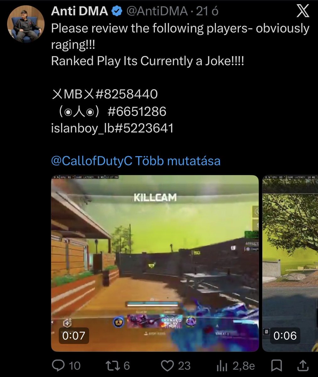 danielmezovari's tweet photo. These last few weeks of Black Ops 7 have been crazy. Almost a year later and it still feels like the anti-cheat isn’t working properly. Every day I see posts on X with streamers showing lobbies full of cheaters.

There are still so many problems with DMA cheats and Titan devices, and it feels like these things are becoming more and more common.

Will MW4 die before it even gets released?

Call of Duty, what’s the next step? When are you actually going to do something serious about the anti-cheat? @CallofDutyCM @CallofDuty @RicochetSupp 

#callofduty #ricochet