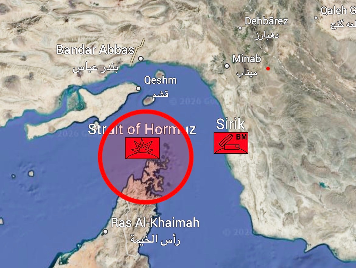 Osint613's tweet photo. NOW: Several large explosions have been heard in Sirik, southern Iran, and in the Strait of Hormuz.

Local sources are reporting “a serious naval conflict” tonight, with at least one vessel being confirmed hit.
IRGC-N speedboats are also operating.

Contributed by: @BeamTracker_ https://t.co/cHTNETILf3