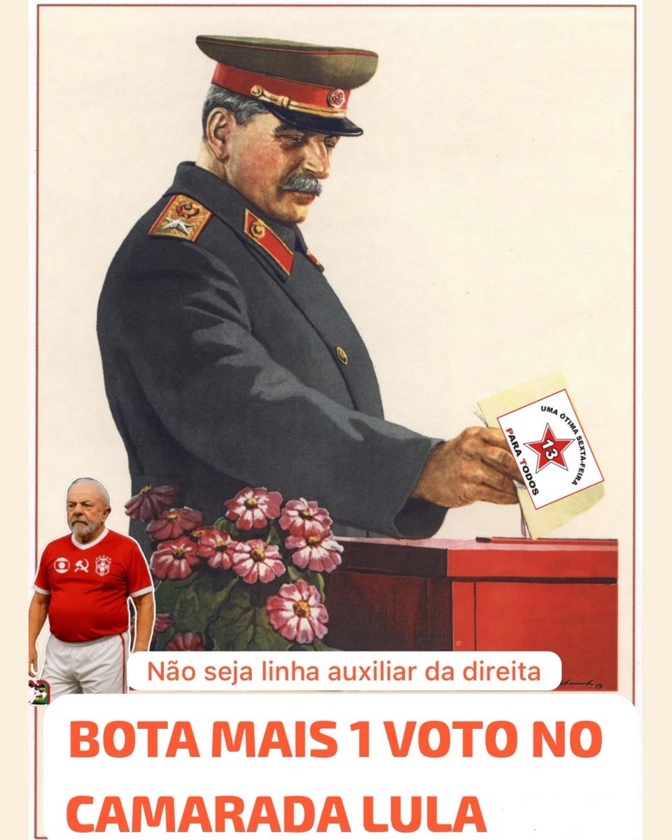 esquerdautorais's tweet photo. O dever de todo revolucionário é votar no Lula https://t.co/dMTLWQuShv