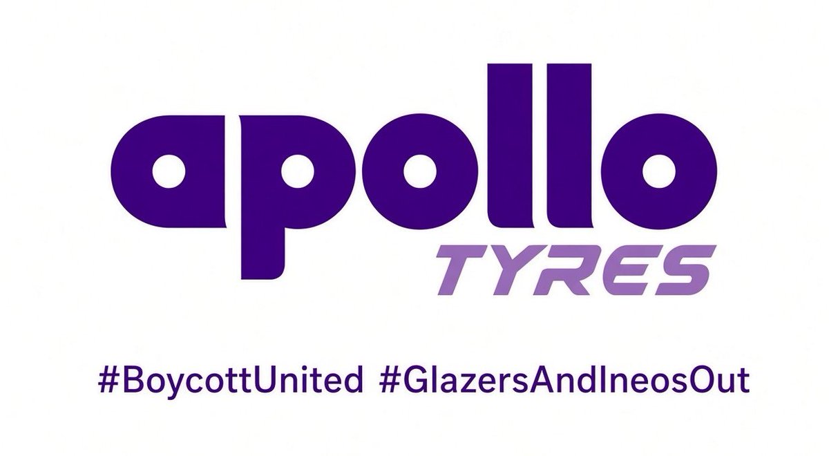 Unitedfans2023's tweet photo. Apollo Tyres is the Official Global Tyre Partner of Manchester United.
@apollotyres
BOYCOTT ALL SPONSORS
#BoycottUnited #GlazersAndIneosOut https://t.co/Qe8htRRckc
