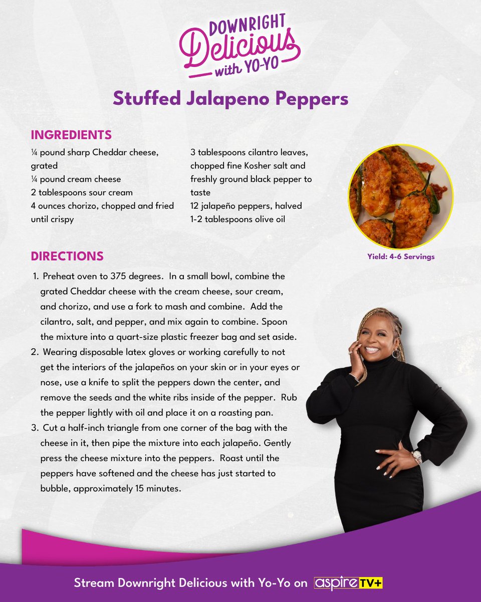 TVaspire's tweet photo. Save these recipes for later! 🤤

Create these recipes with Yo-Yo! Stream Downright Delicious with Yo-Yo on aspireTV+. 🔗 in bio!

#aspireTV | #DownrightDelicious | #YoYo | #Recipes https://t.co/Az3NXyC114