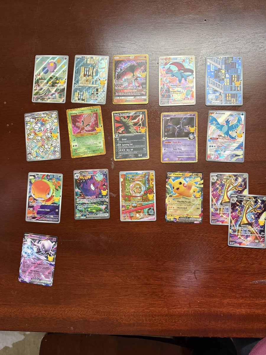 PokePres's tweet photo. Before.
During.
After. 

Ripped 42 30th anniversary packs and this was the outcome. https://t.co/xxNhpzHvK3