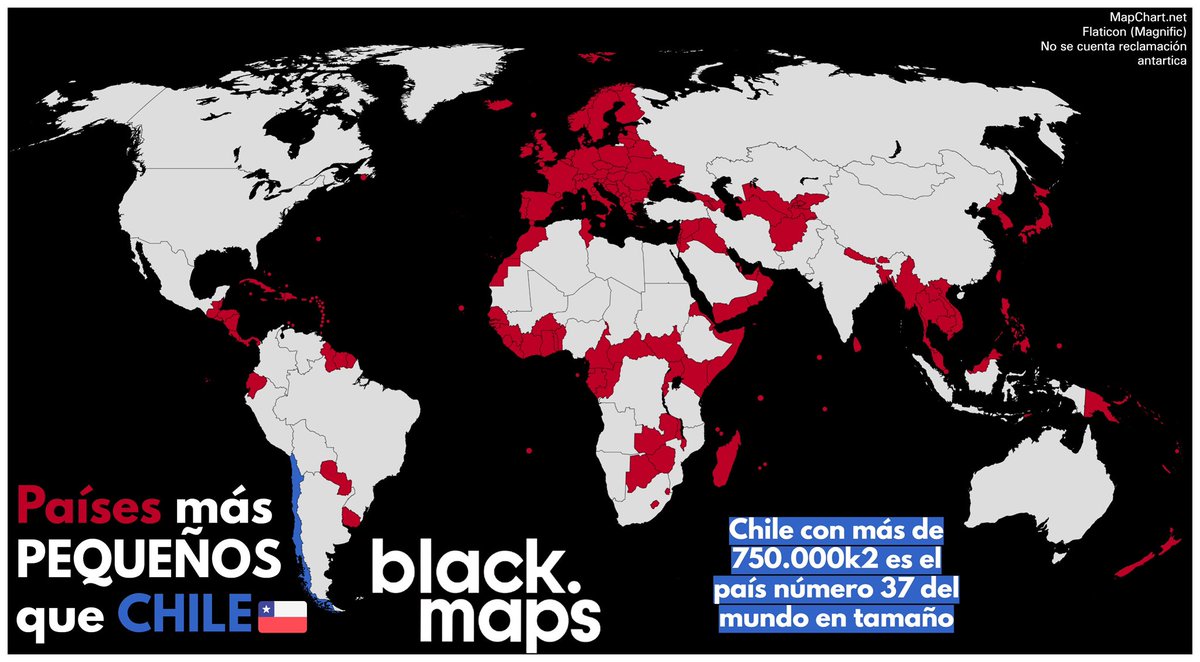 maps_black's tweet photo. Países más CHICOS que Chile 🇨🇱 https://t.co/TUTmjE26sX