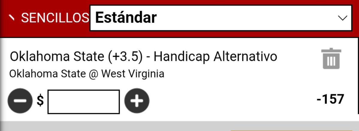 ZaschM's tweet photo. #FreePick

🏈 NCAAF 🏈

Oklahoma state visita a Western Virginia, en un partido muy interesante. 

☘️Oklahoma State +3.5 v WVU☘️
🔥Momio: -157🔥

Esta es mi jugada fuerte de hoy, iré con un poco más de lo normal. 

❤? https://t.co/iRwBsHbiO4