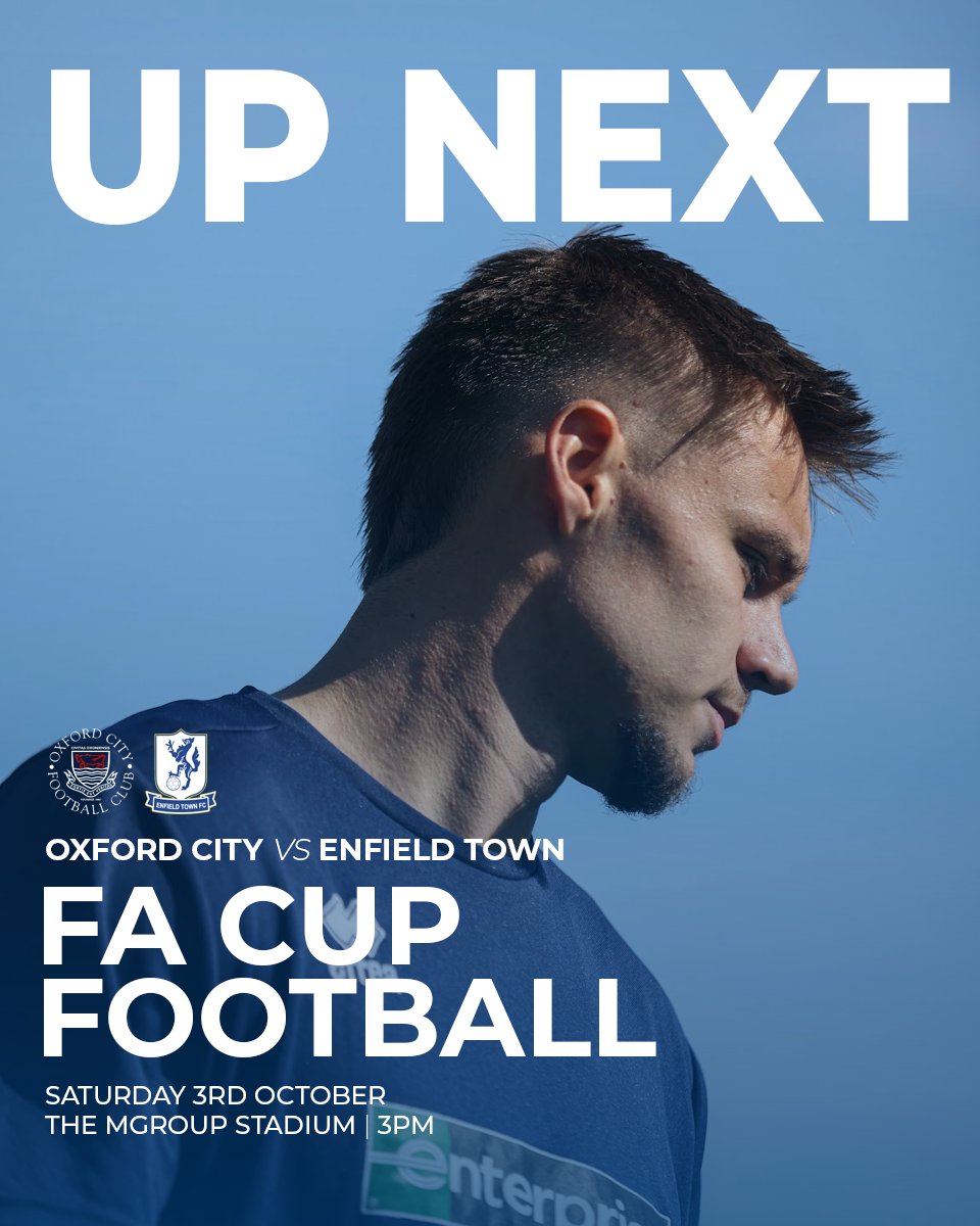 OxCityFC's tweet photo. 🏆 Back next week in the Emirates FA Cup. 

🌍 Don't get the international break blues! 

🎟️ Adults: £10
🎟️ Concessions: £5
🎟️ KIDS GO FREE

🔗 Join us - https://t.co/gg8NxSs178 

#OCFC https://t.co/AbBfOn0NYq