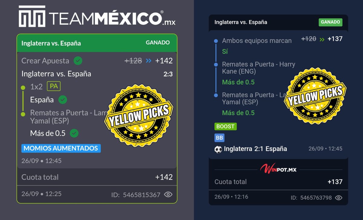 YellowpicksVer's tweet photo. El día de hoy se cobraron muchos boost debido al buen partido, sin embargo los 2 que recomendamos con anticipación se dieron 😎👍🏻.

3 dias al hilo acertando con boost, si creíste en mi una vez mas , adelante. Ve a cobrar💰.

@WinpotMx @teammexicomx https://t.co/BNUcis24qF